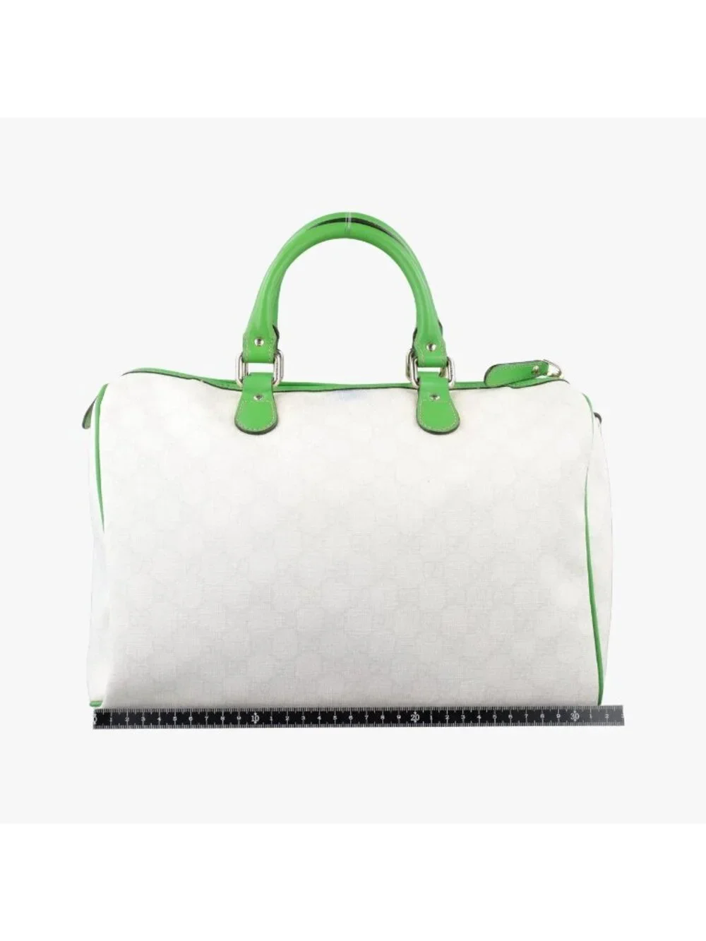 Gucci GG Flag Joy Boston White Green Yellow Blue Leather Handbag